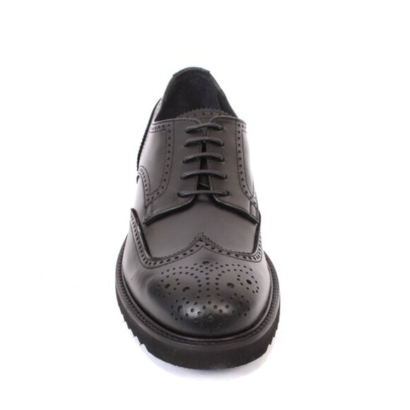 Giovanni Conti 983 Black Leather Classic Lace-Up Dress Shoes - Picture 7 of 8